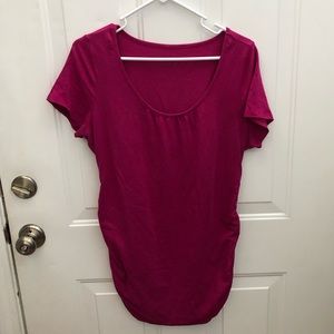 Hot pink maternity tee
